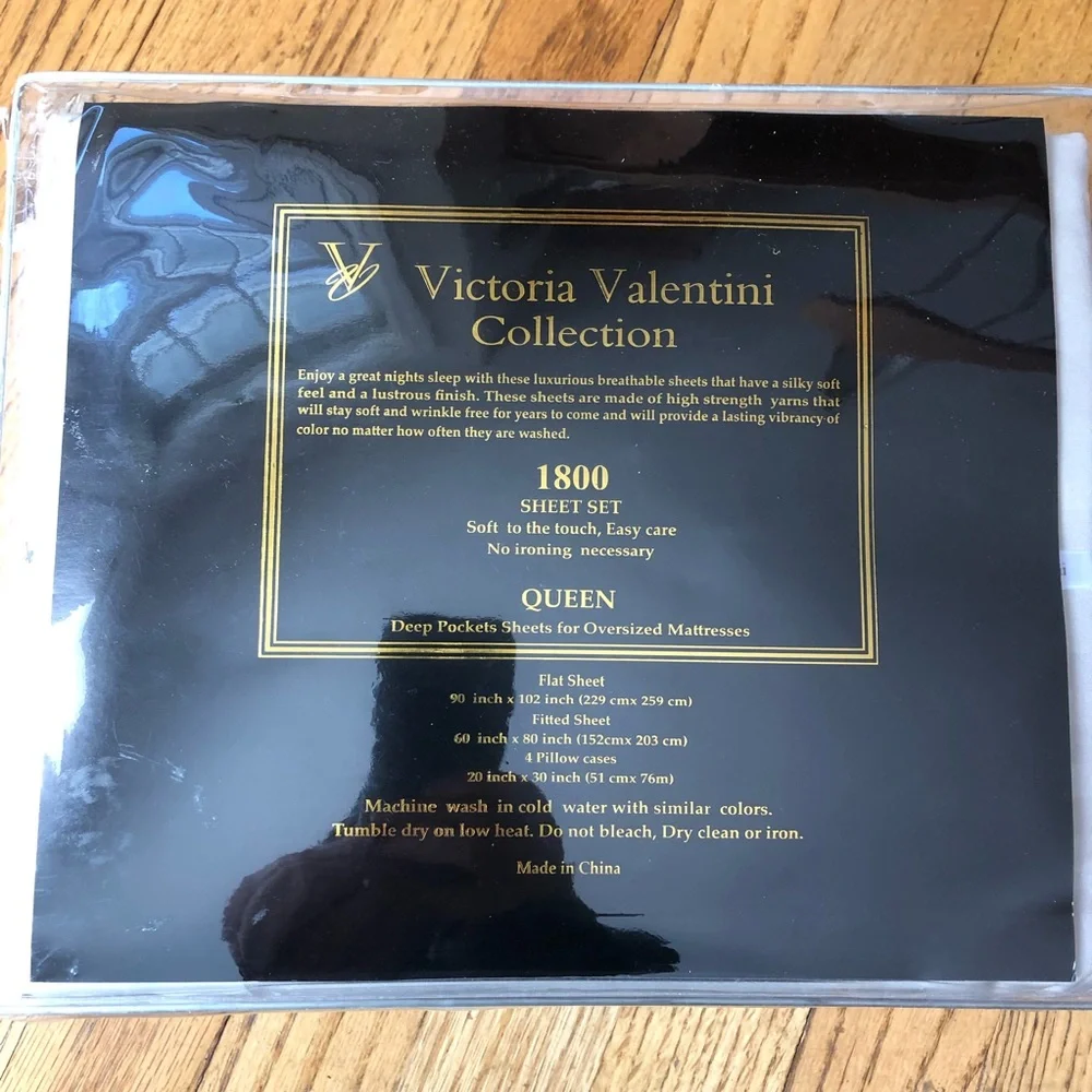 Queen Victoria Valentini 1800 Series 6 Piece Bed Sheet Set Deep Pocket Bedding